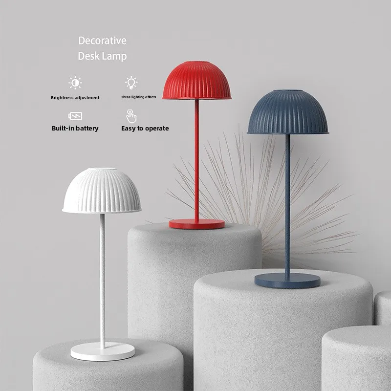 

Modern LED Desk Lamp USB Rechargeable Night Light with Dimmable Touch Control for Bedroom Office Decor