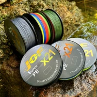 JOF-sedal de Pesca trenzado de 21 hebras, 300M X21 PE, multifilamento de larga distancia, herramienta de Pesca de carpa duradera, súper fuerte