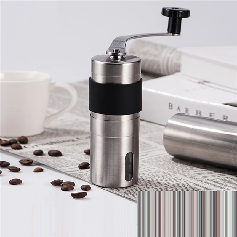 LITE-Moedor de grãos de café com manivela Moedor de grãos de café Mini Moedor de café de aço inoxidável
