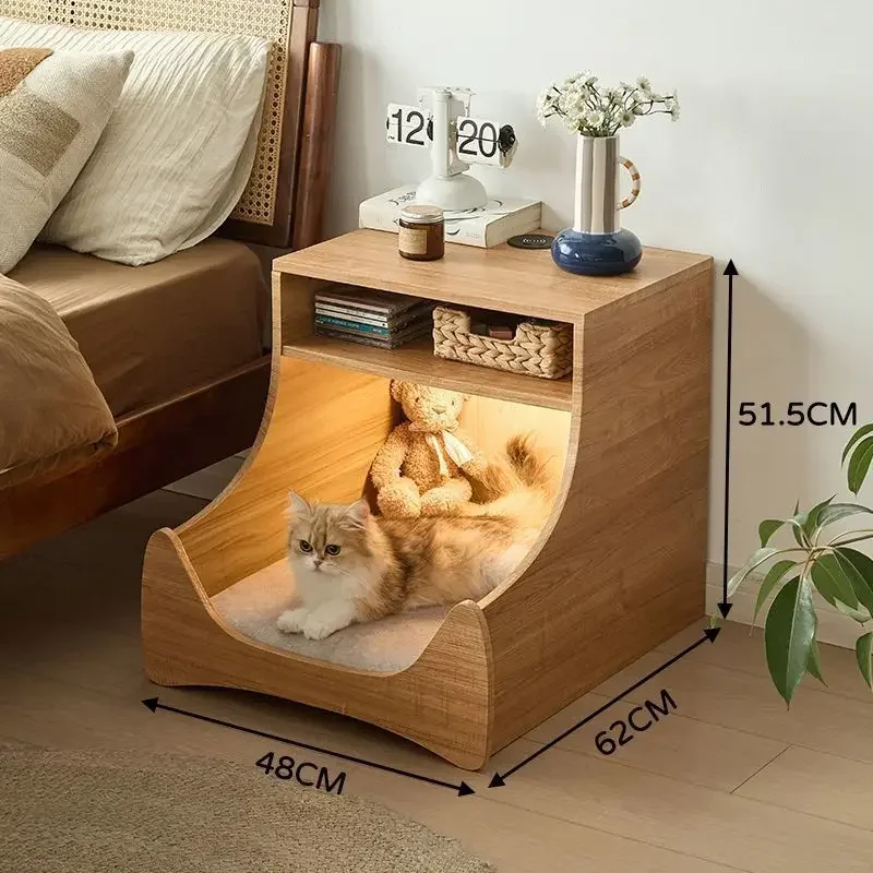 H1  cat bed nightstand - rechargeable, human-pet shared bedside table