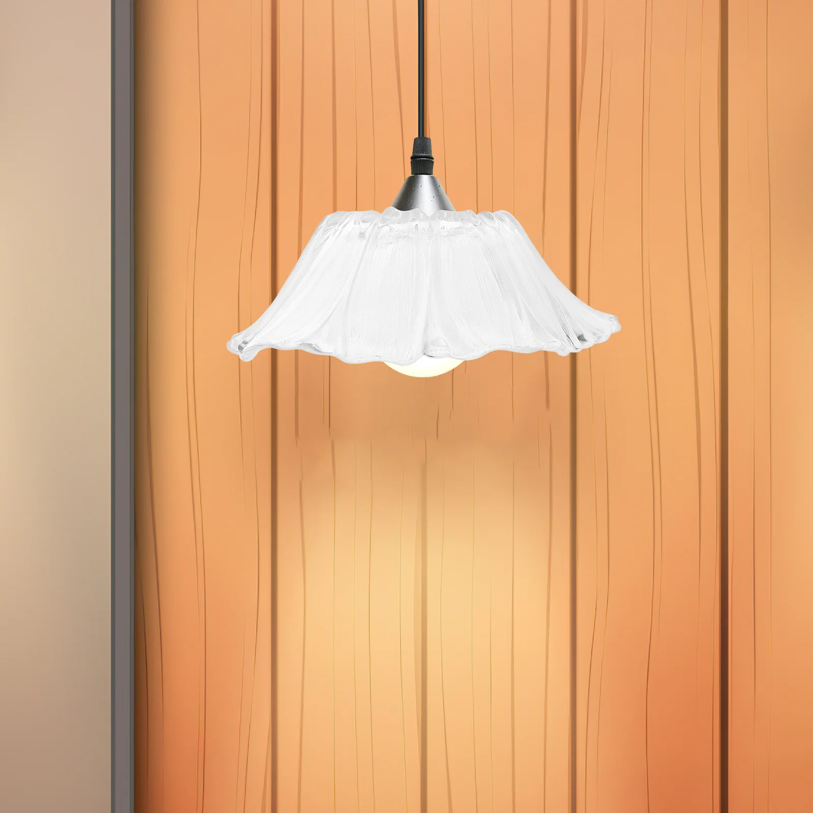 

Элегантный прозрачный винтажный стеклянный абажур для подвесного светильника E27, легко чистится, универсальное использование, абажур для домашнего декора