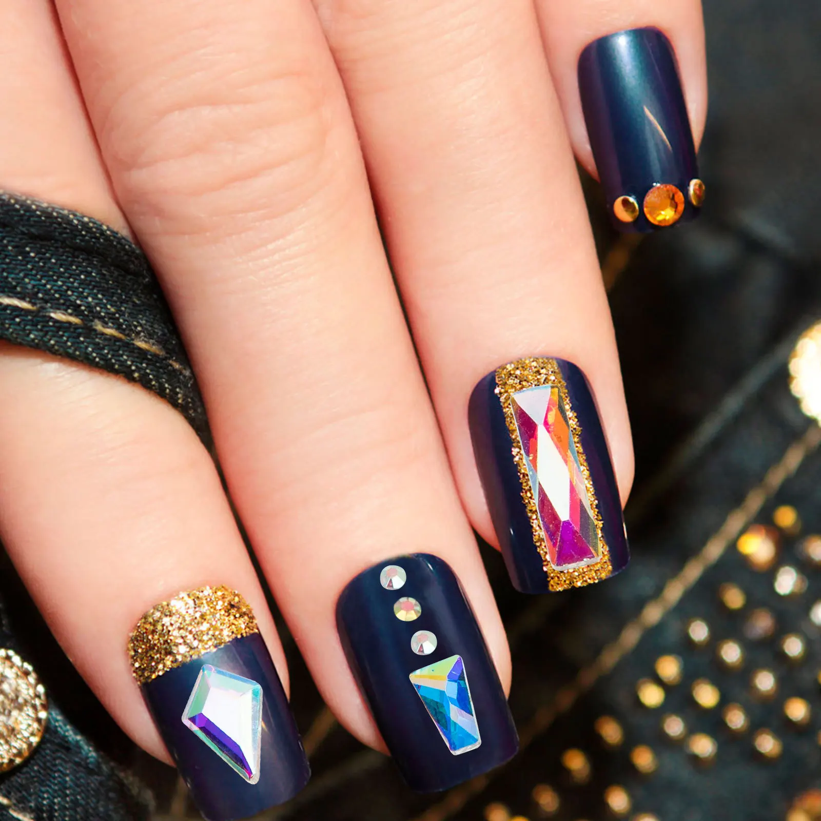 

Nail Art Decors DIY Diamonds Irregular Shape Glass Materials for Fingernails False Nails Decorations Nail Diamonds