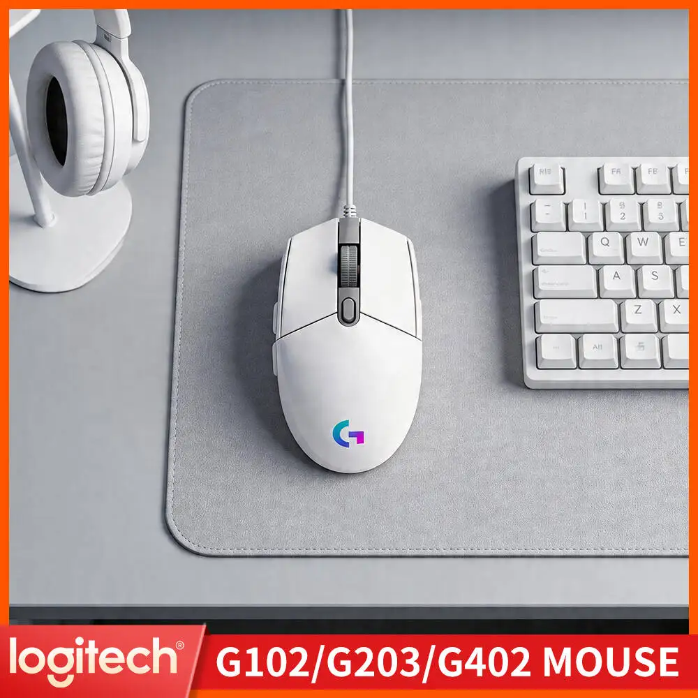 Logitech G203 Gaming Mouse 8000 DPI RGB Lighting Sync 6 Keys 85g Lightweight 2-Year Warranty Windows Mac Stable