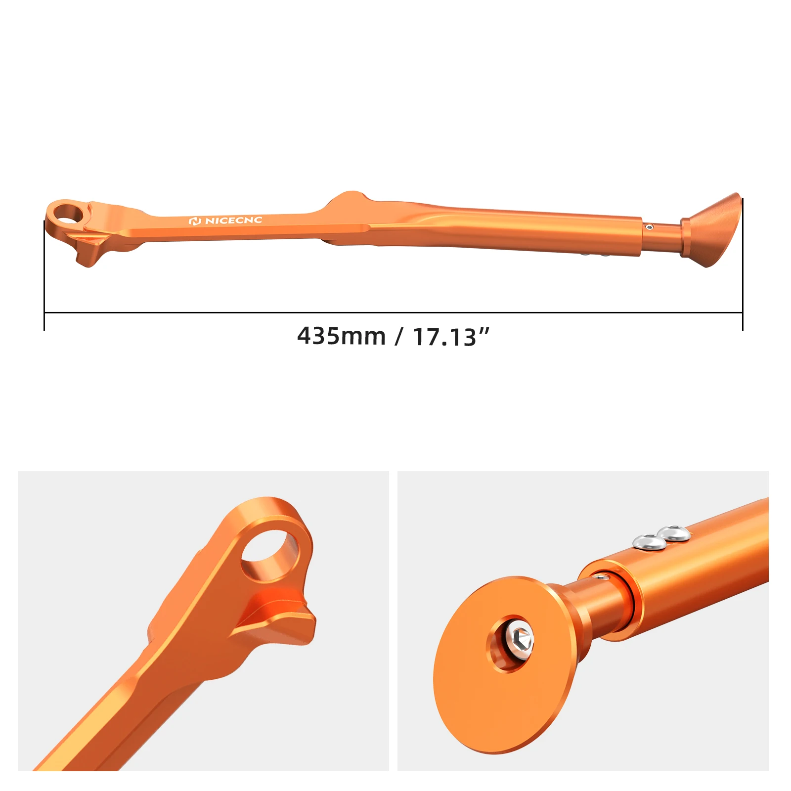 NICECNC Für KTM EXC 300 2024-2027 EXCF 350 EXC 450 XCW 300 XCFW 450 XWF Verstellbarer Seitenständer XC-F 350 2023-2027 2026 – Detail 2