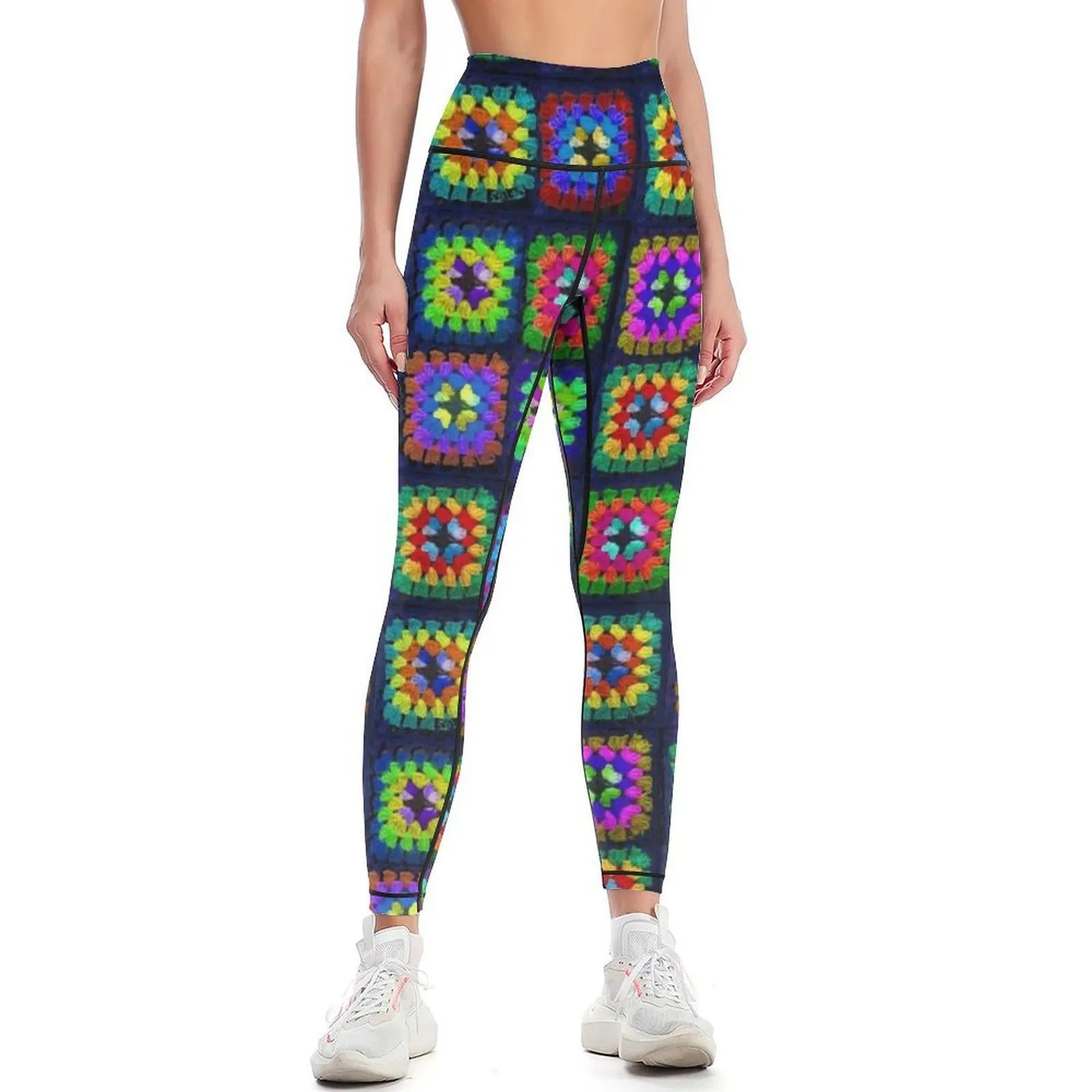 

Granny Squares Leggings Sports pants woman Women's gym for fitness Womens Leggings