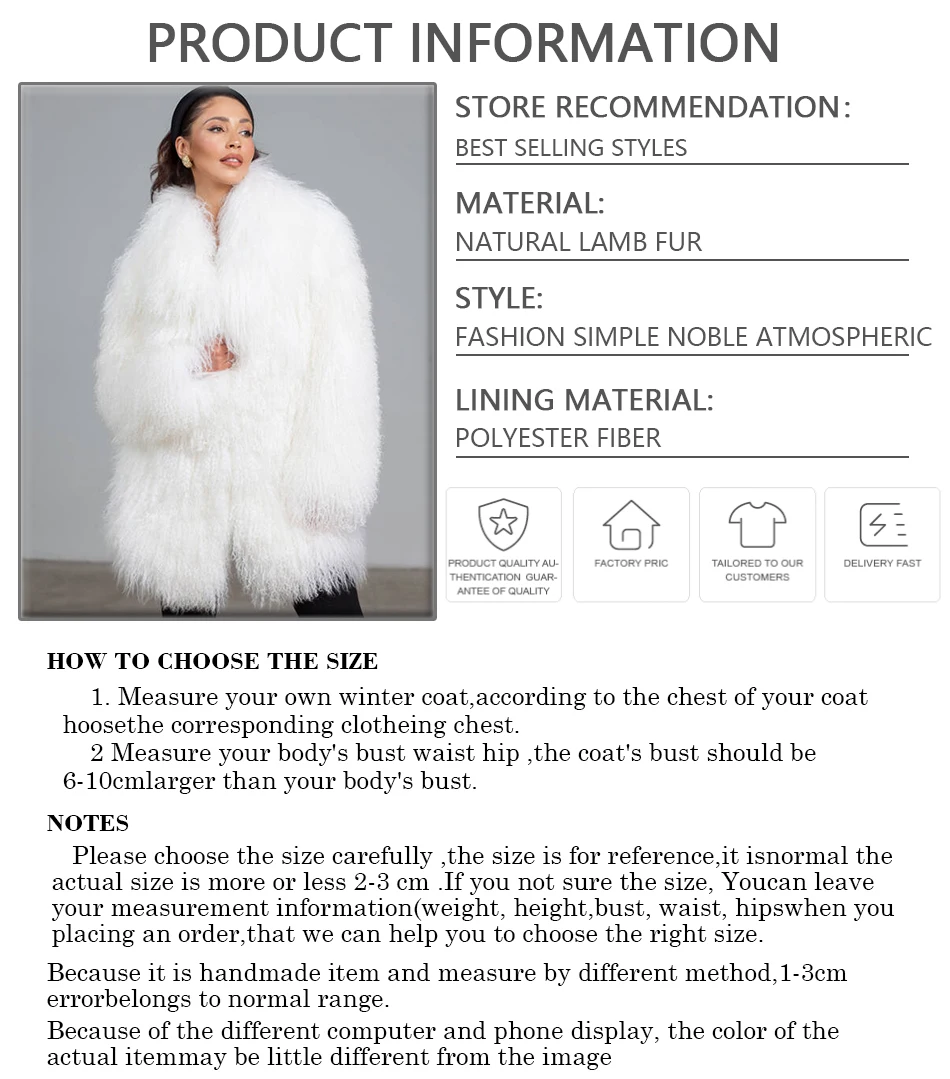 Natural Sheepskin Fur Jacket Women White Fur Coat Long Winter Genuine Sheep Fur Coat Luxury Warm Real Fur Jackets