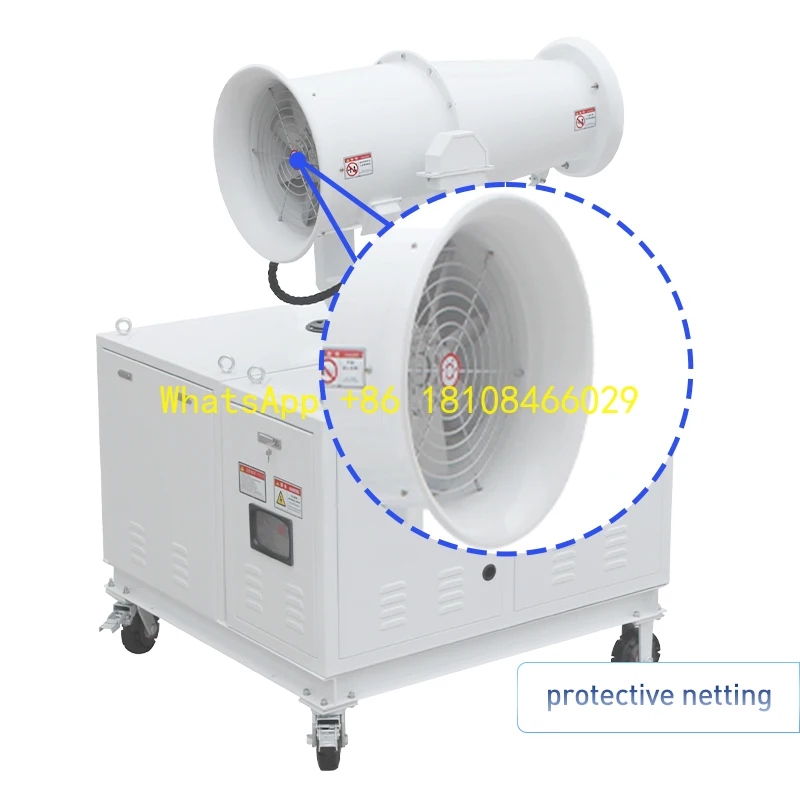 Cañón de pulverización móvil Equipo de limpieza de aire para enfriar en áreas urbanas Cañón de niebla móvil