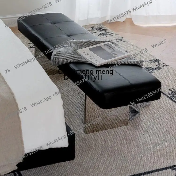 

P178 Vintage Style Solid Wood Bed End Stool for Home Entrance, Bedroom Bedside Stool, Living Room Sofa Stool