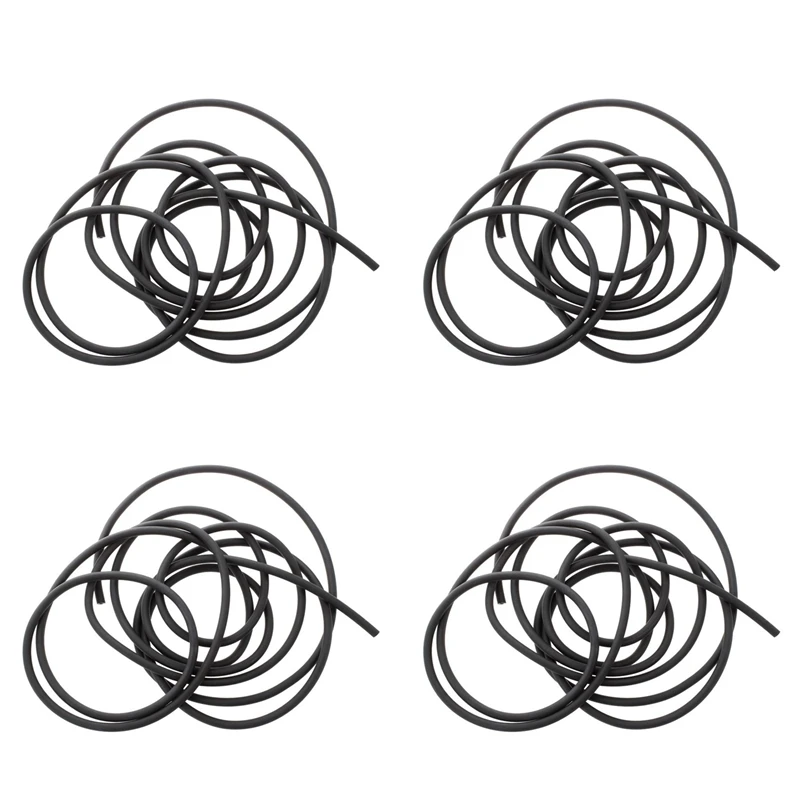 4X резиновая лента для упражнений с трубкой, катапульта, эластичная рогатка, черная, 2,5 м