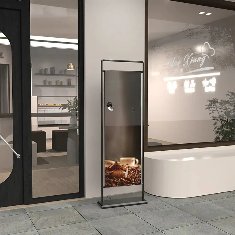 xz1Curtain advertising, indoor poster display indicating shopping mall floor billboard stainless steel customization