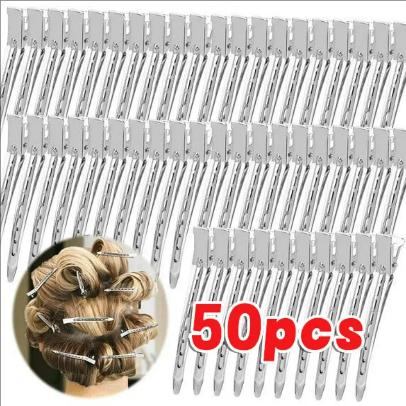 8.5cm Long Hair Clips Hair Make Up Bangs Hair Fixing Tools HairClip Stainless Steel Duckbill Clip Type for Barber Makeup