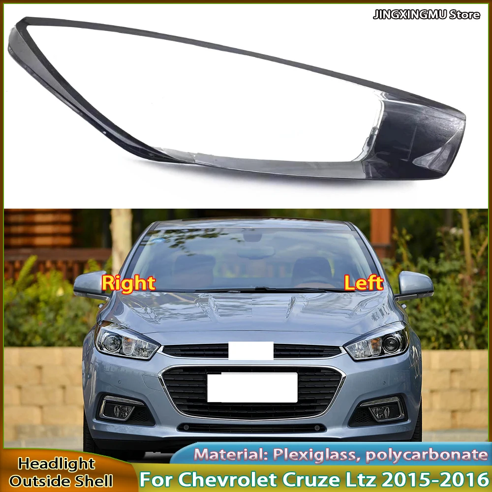 

Headlight Shade Lens For Chevrolet Cruze Ltz 2015-2016 Front Headlamp Cover Transparent Lampshades Lamp Shell Masks