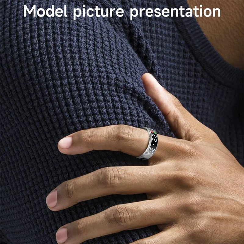 FEDI-RS08 Smart Ring Heart Rate Health Monitor 5ATM Waterproof Multi Sport Modes Blood Oxygen Tracker With Charge Compartment