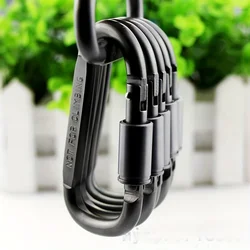 Keychain Shape Hook Buckle Clip Climbing Army Carabiner Hanging fit Outdoor Silver camping survival edc