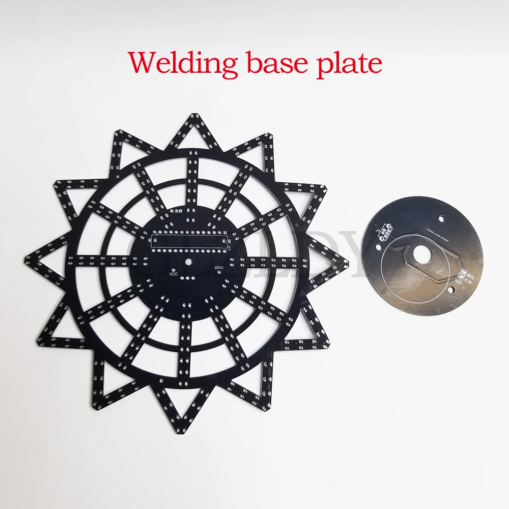 Nhiều Màu Sắc Hoạt Hình Âm Nhạc LED Quang Phổ Điện Xoay VỢT CẦU LÔNG Diy Bộ Linh Kiện Điện Tử Diy Hàn Sản Xuất Các Bộ Phận