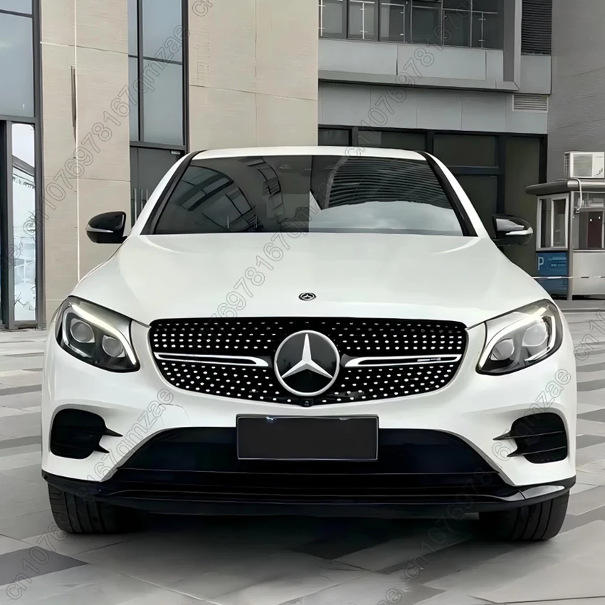 Diamond Style Front Inlet Mesh Grille For Mercedes Benz GLC-Class X253 2015-2019 GLC250 GLC300 GLC350e GLC43 Grid Grill Tuning