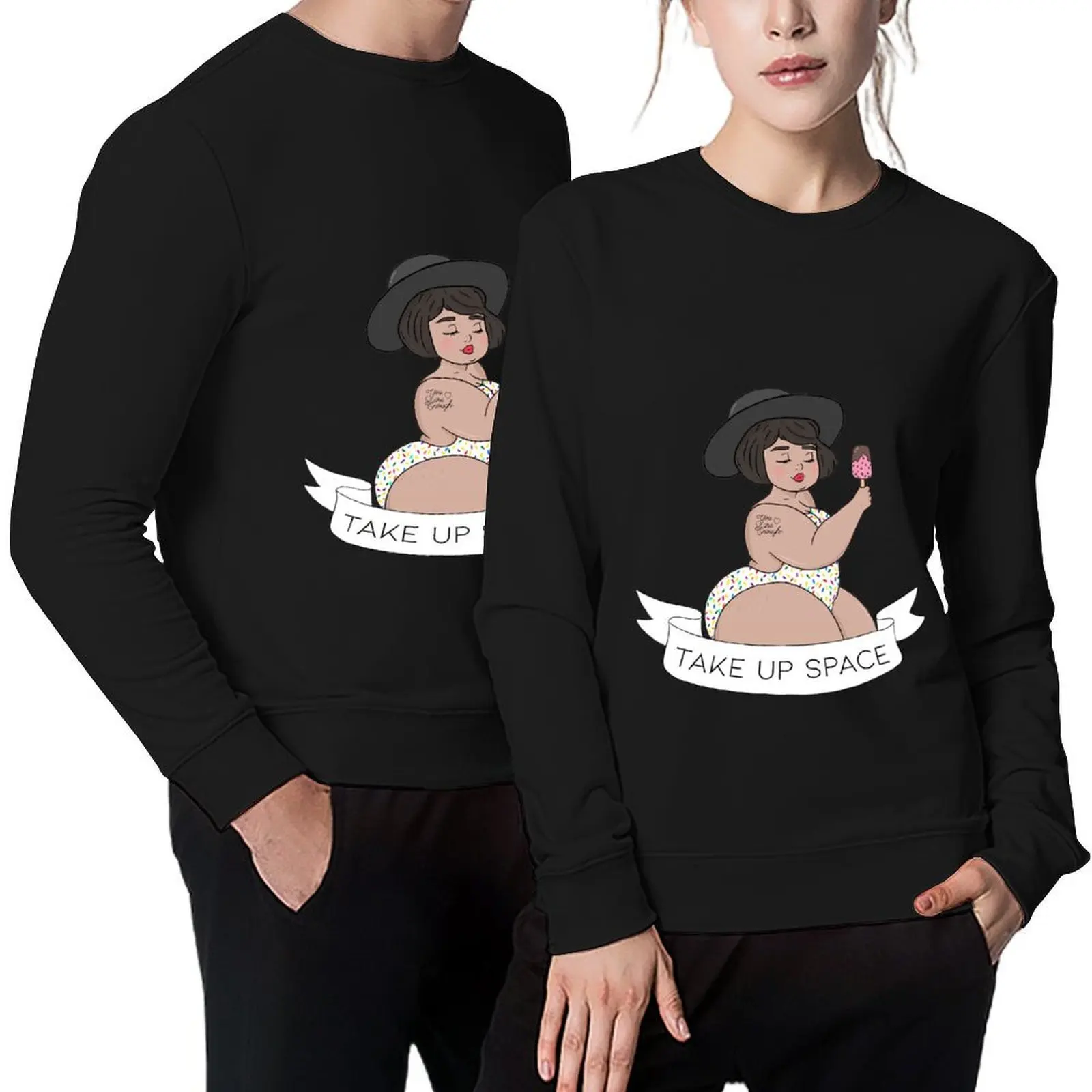 

Take Up Space! Pullover anime clothes winter clothes men's autumn clothes mens clothing sweatshirts