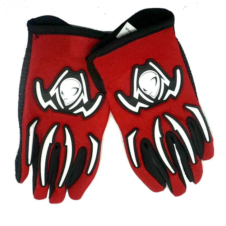 Casque de Motocross pour jeunes enfants, casque de moto, lunettes rouges requin MG, lot de gants rouges pour jeunes