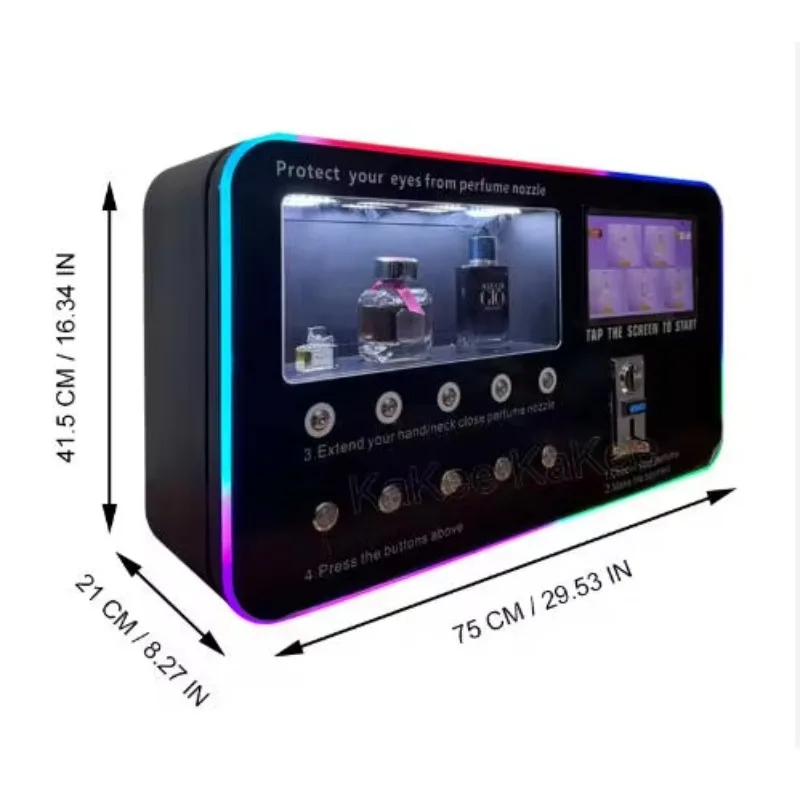 Commercial Centers Special Perfume Vending Machine Factory Sourced Coin Operated Mode With Bill Acceptor Card Payment Reader