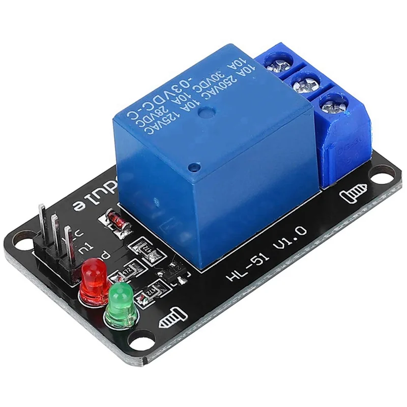 Módulo de driver de relé de 1 via com microcontrolador indicador LED compatível com módulo de placa de controle PLC MCU 12V