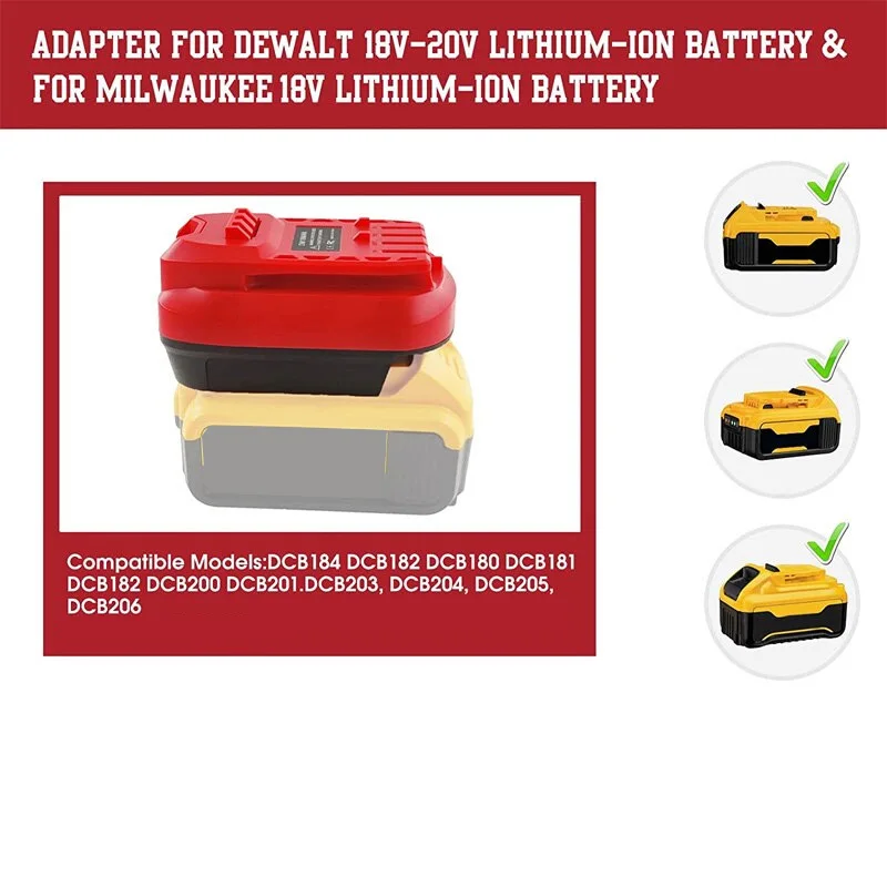 Battery Adapter Converter for Makita for Dewalt for Milwaukee 18V Li-ion Battery Convert To for Craftsman 20V Cordless Tool Use