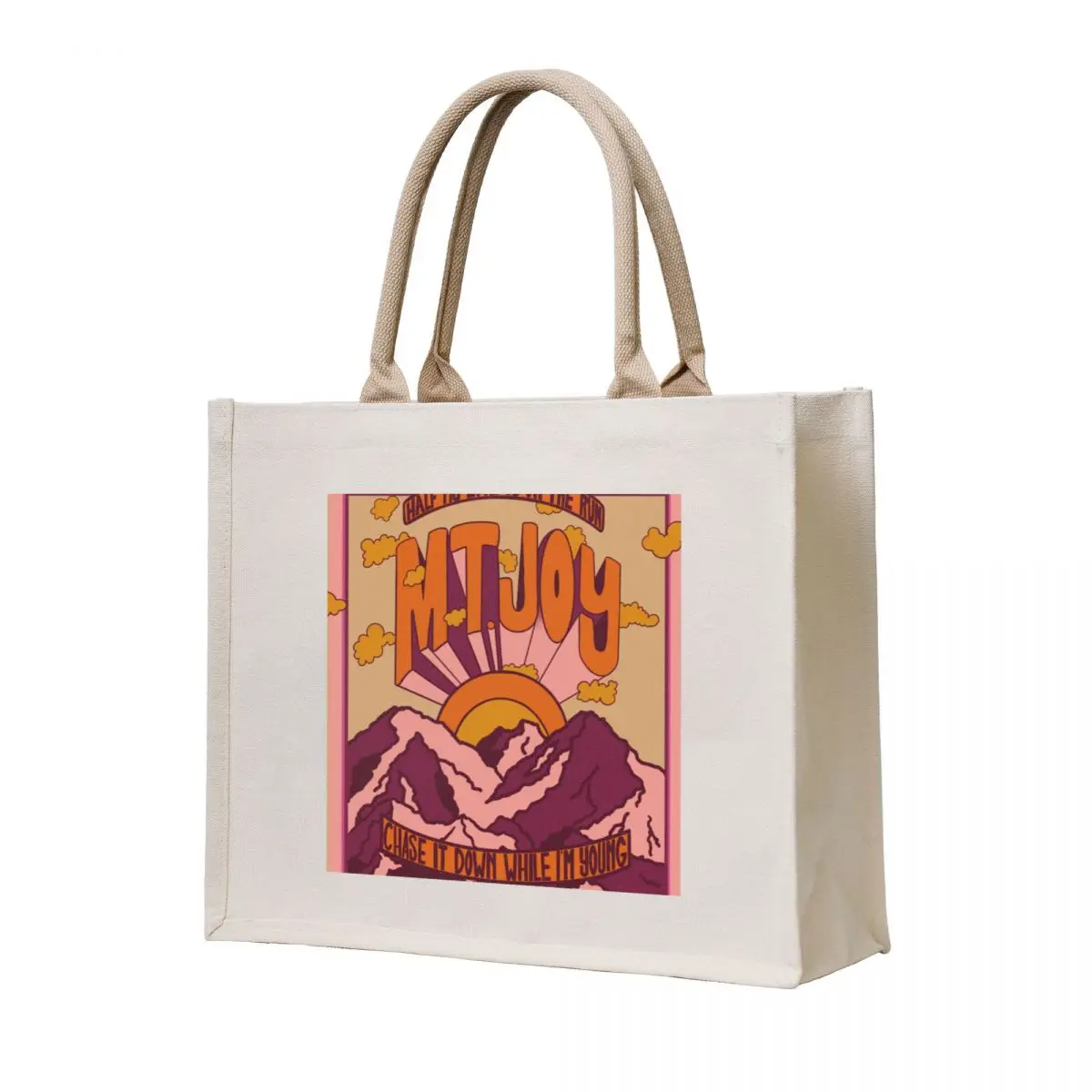 

Mt. Joy Print Tote Bag cute pouch bag tote bag woman Big Women's beach bags