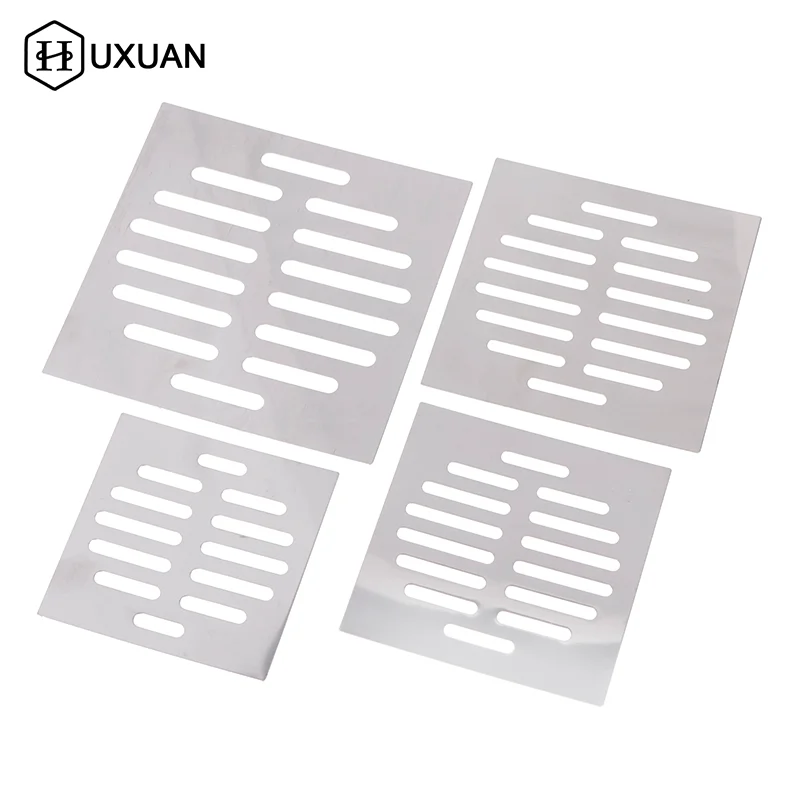 الفولاذ المقاوم للصدأ مصارف أرضية صافي غطاء مربع استنزاف حفرة دش الشعر الماسك تصفية سدادة أجزاء أجهزة المطبخ الحمام #2