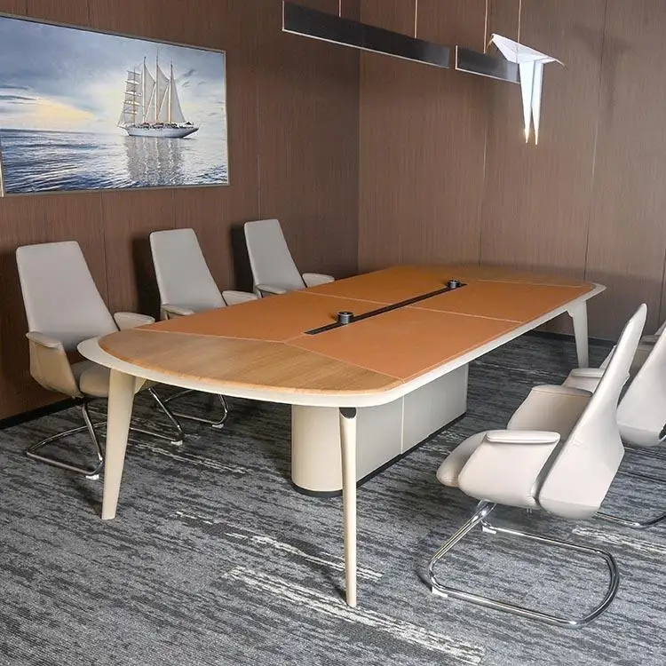 High Quality Multi-Functional Meeting Room Meeting Long Table Leather Conference Table