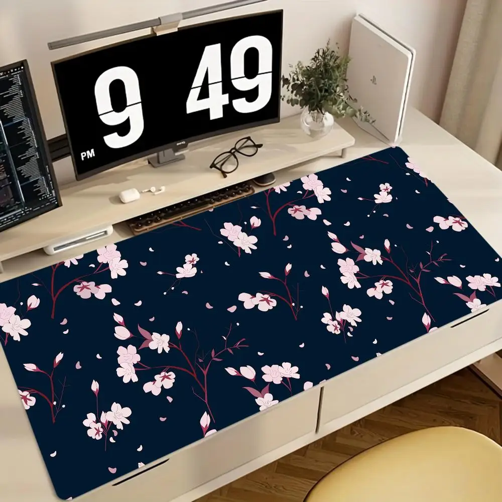 

Большой коврик для игровой мыши Сакура XXL, тематический дизайн Сакуры, резиновый нескользящий настольный коврик, коврик для ноутбука, игровой аксессуар