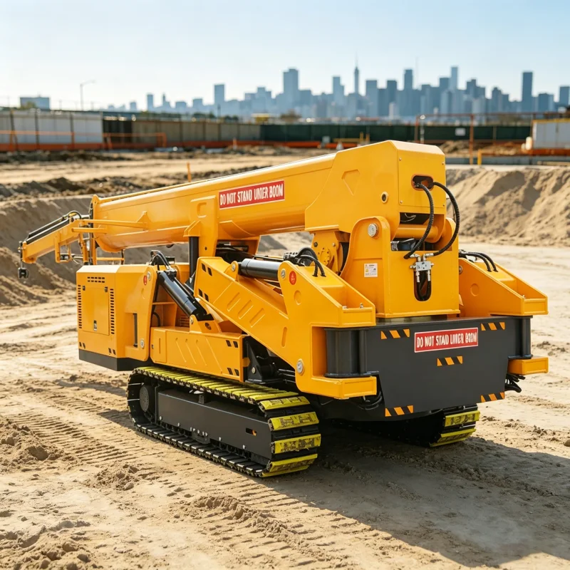 CE 5 T 8T 10 Ton Dual Power Spider Crane Telescopic Boom Fly Jib for Building Maintenance Grúa Araña