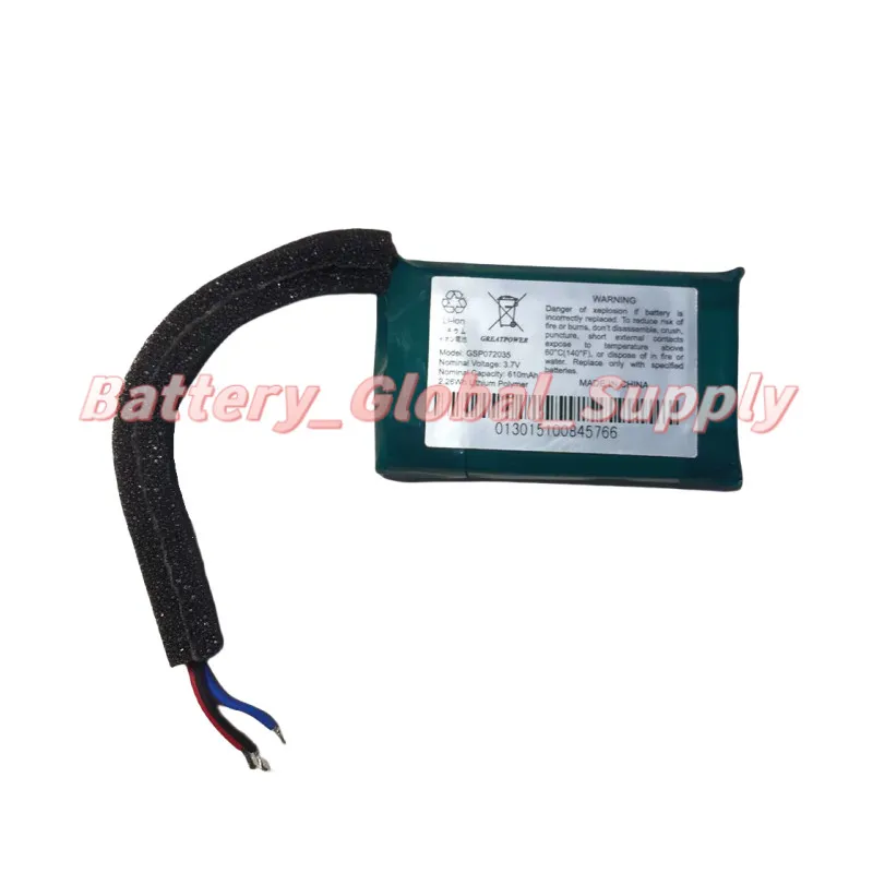 

GSP072035 Wireless Bluetooth Speaker P68263401 Battery 3.7V 610mAh