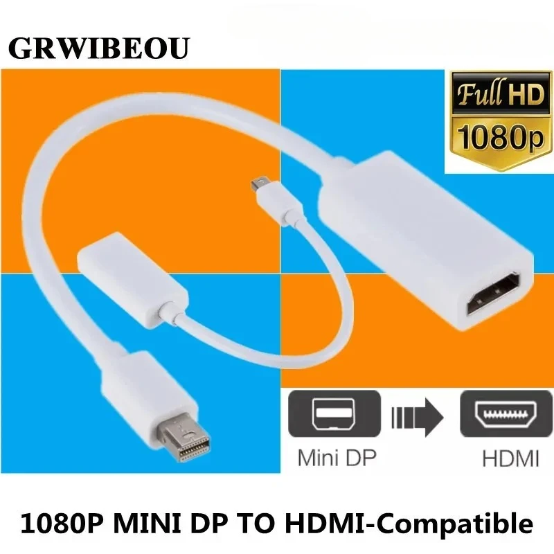 

1080P Mini Displayport To HDMI-compatible Cable 1080P TV Projector Projetor MINI DP TO HD Converter for Apple Macbook Air Pro