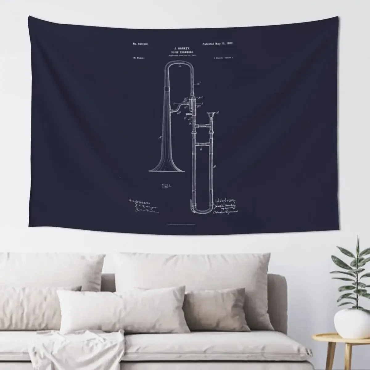 

Trombone Tapestry House Decoration Aesthetic Room Decoration Home Decorators Tapestry