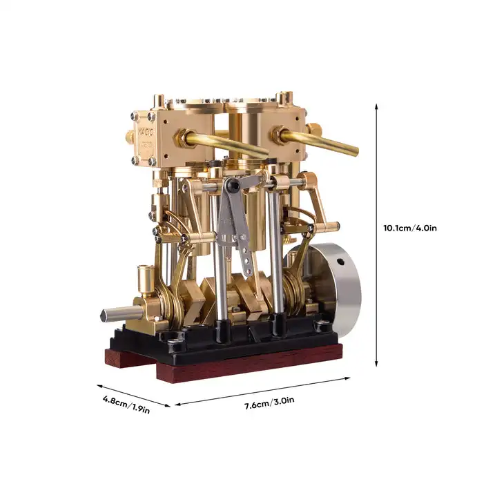 Vertical Steam Engine 2-cylinder Reciprocating Steam Engine Model Boat