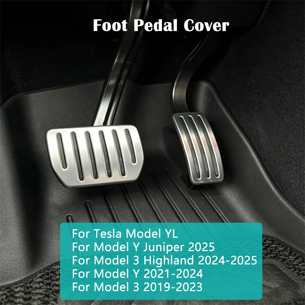 For Tesla Model 3 YL Y Highland Juniper Foot Pedal Cover Accelerator Fuel Throttle Brake Pedal Rest Pedal Pads Car Accessories