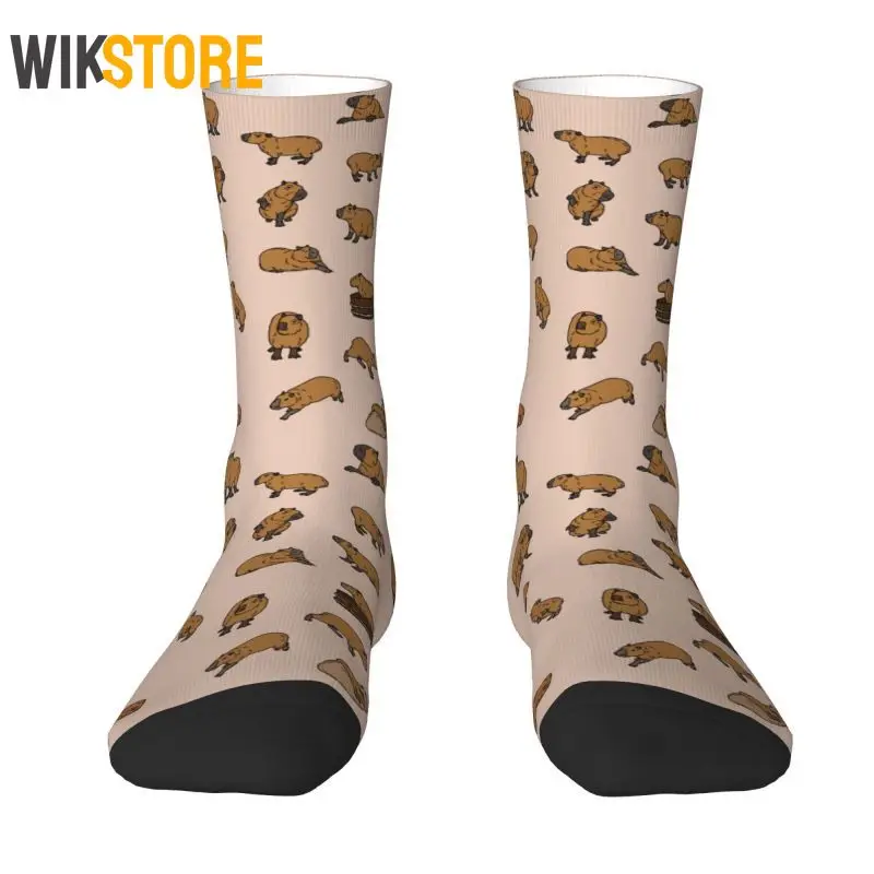 

Cute Printing Cute Capybaras Socks for Women Men Stretchy Summer Autumn Winter Animal Breathable Crew Sock