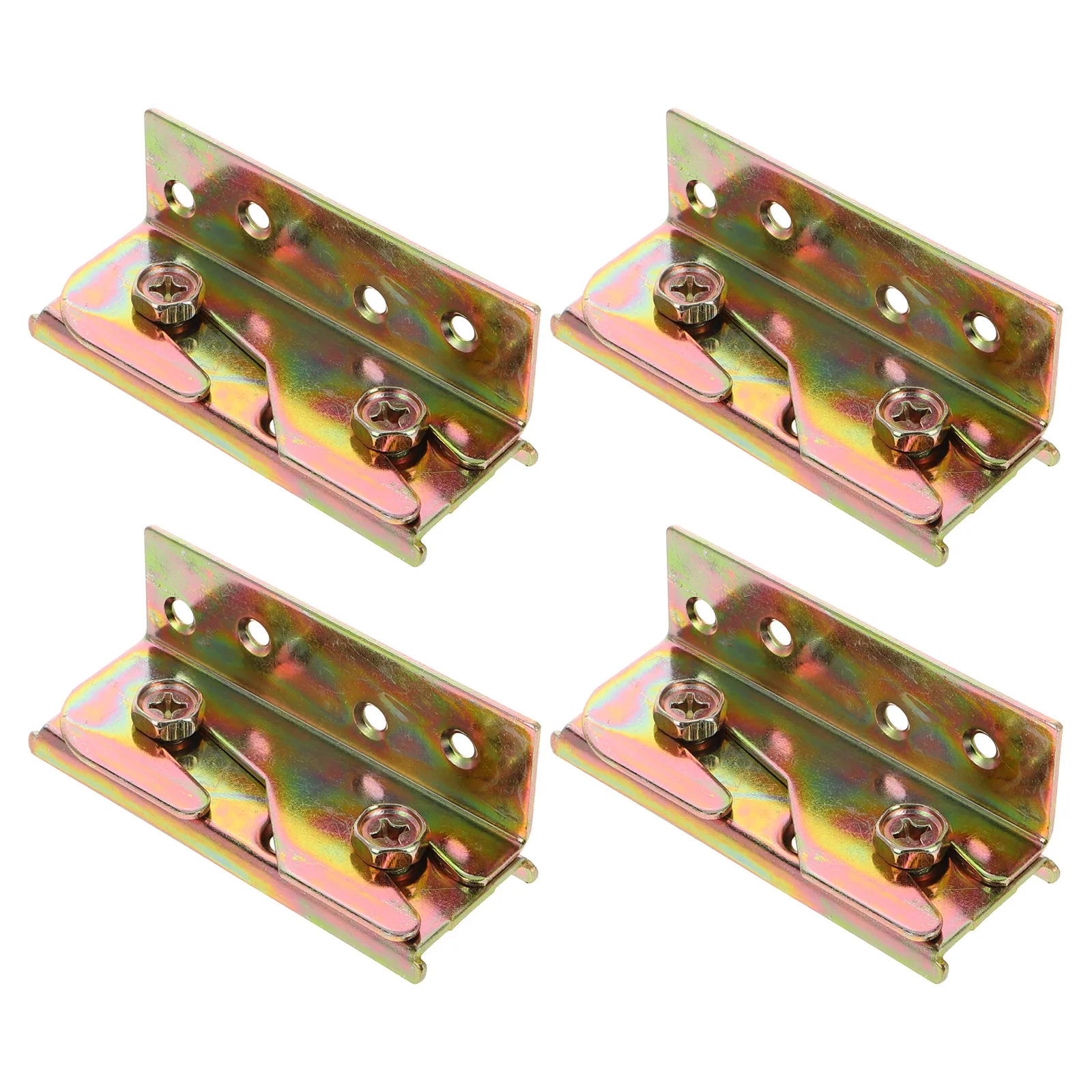

4pcs Heavy Duty Frame Hinge Brackets Invisible Installation Metal Screws Hooks Adjustable Mattress