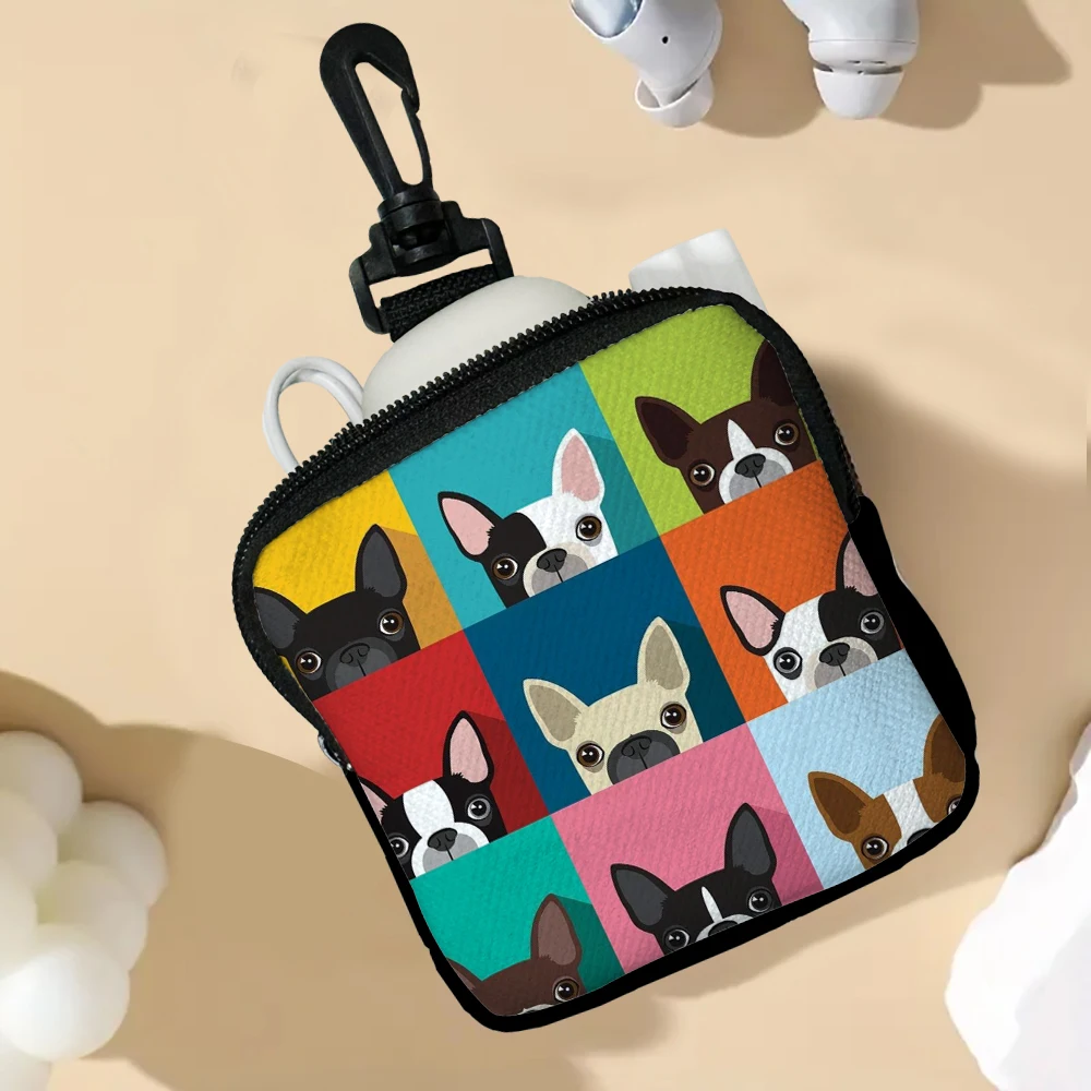 Colorful Dog Key Zipper Pocket Snack Bag Portable Outdoor Key Bag Packet  Pouch  Holder Men Women Coin Purses Bag 7.2
