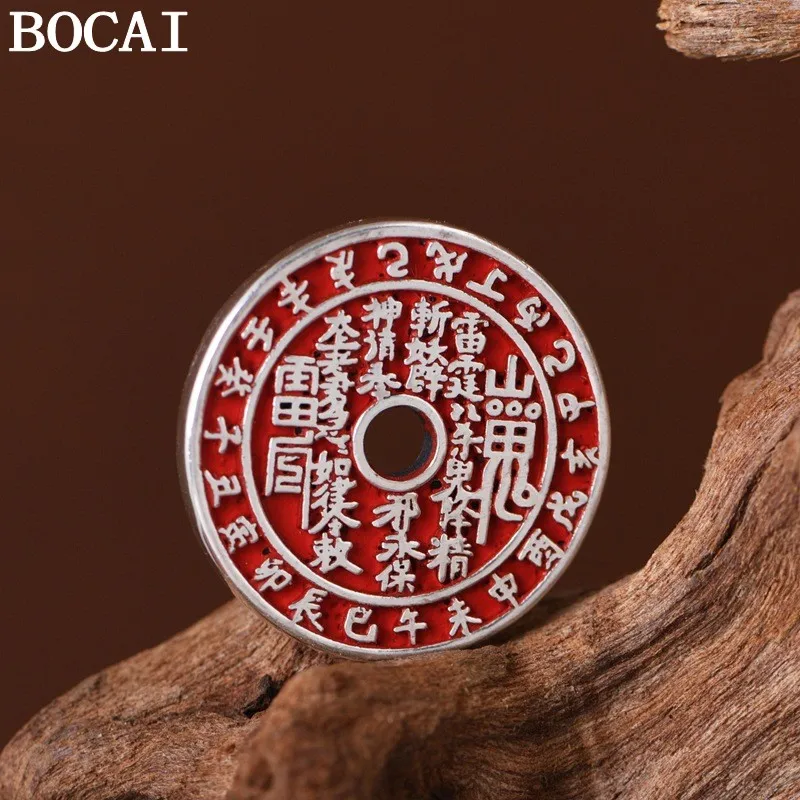 

BOCAI New S925 Silver Jewelry Retro Simplicity Mountain Ghost Spending Money Gossip Pendant Selected Gifts For Men And Wome