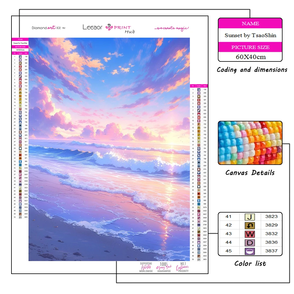 5D DIY Diamond Painting Sea Under Clouds Comic Landscape Kit Full Rhinestone Mosaic Embroidery Cross Stitch For Home Decor Gifts