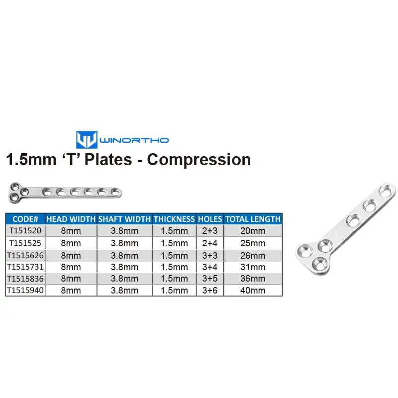 1.5mm T compression Veterinary Instrument equipments ALPS animal orthopedic surgical  screws tplo vet supply tool pet