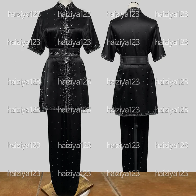 

Brilliant diamonds Wushu uniform Kungfu Martial arts suit Changquan clothes Taolu for men women girl boy kids adults Unisex
