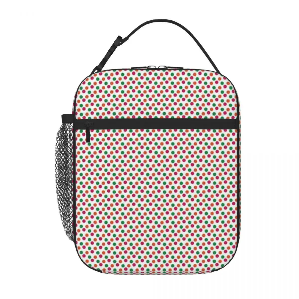 Bestselling Polka Dot 3 Coloured Design Pink Green Orange Dual Use Carry Lunch Bag Office Picnic Break Lunch Tote