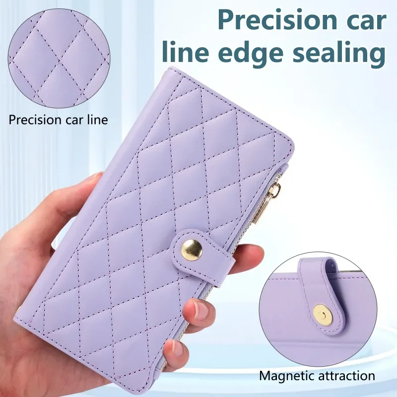 Crossbody-Brieftaschenhülle für Samsung Galaxy S25 Edge S26 S24 S23 FE S22 S21 S20 Plus Note Ultra A57 A37 A17 A07 A56 A36 A26 A16 A06 – Detail 9