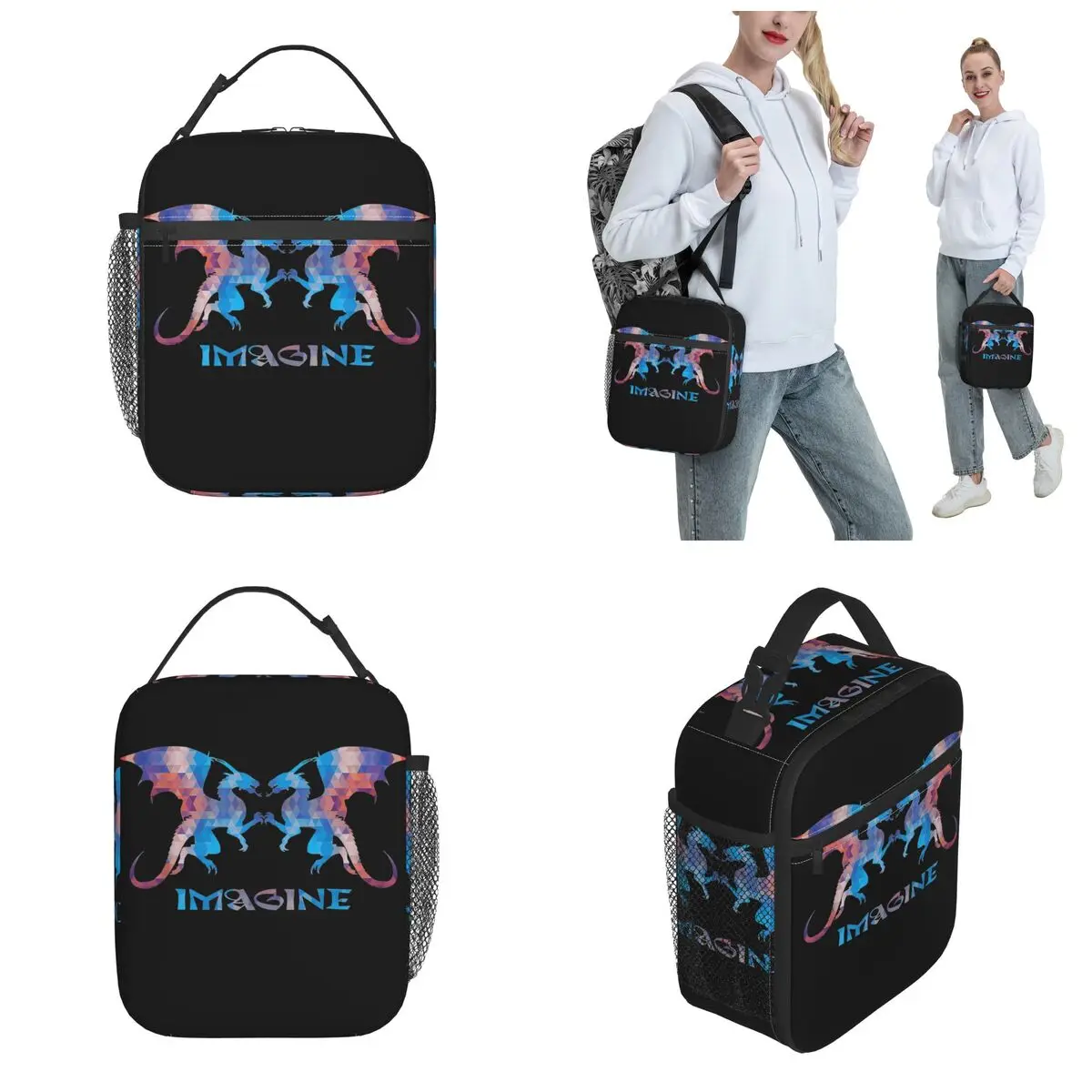 Imagine Mercury World Tour Band Thermal Insulated Lunch Bag for Work Portable Food Container Bags Cooler Thermal Lunch Boxes