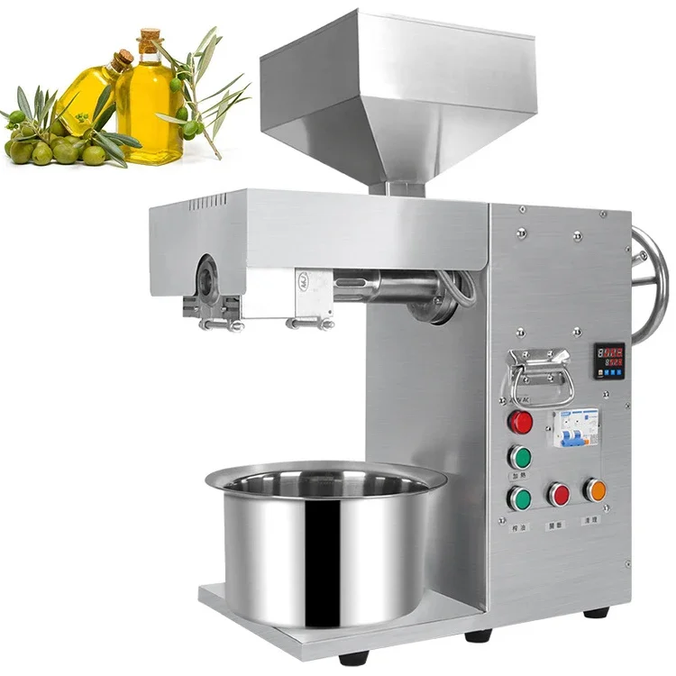 Factory Price full automatic mini small household home use oil extraction making edible olive oil press machine