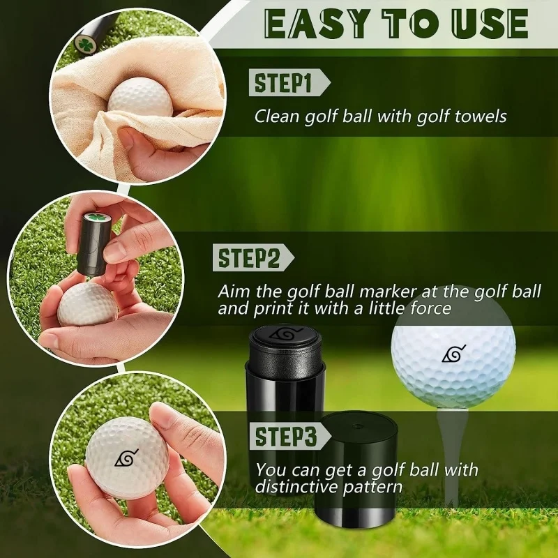 One Piece Golf Ball Stamper Anime Pattern Stamp Impression Seal Marker Quick-dry Plastic Multicolors Personalize your Golf Balls