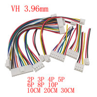 JST VH3.96 VH 3.96mm Pitch 2/3/4/5/6/8/10 Pin Female Plug Wire Cable Connector VH 3.96mm Socket with 22AWG 10/20/30CM