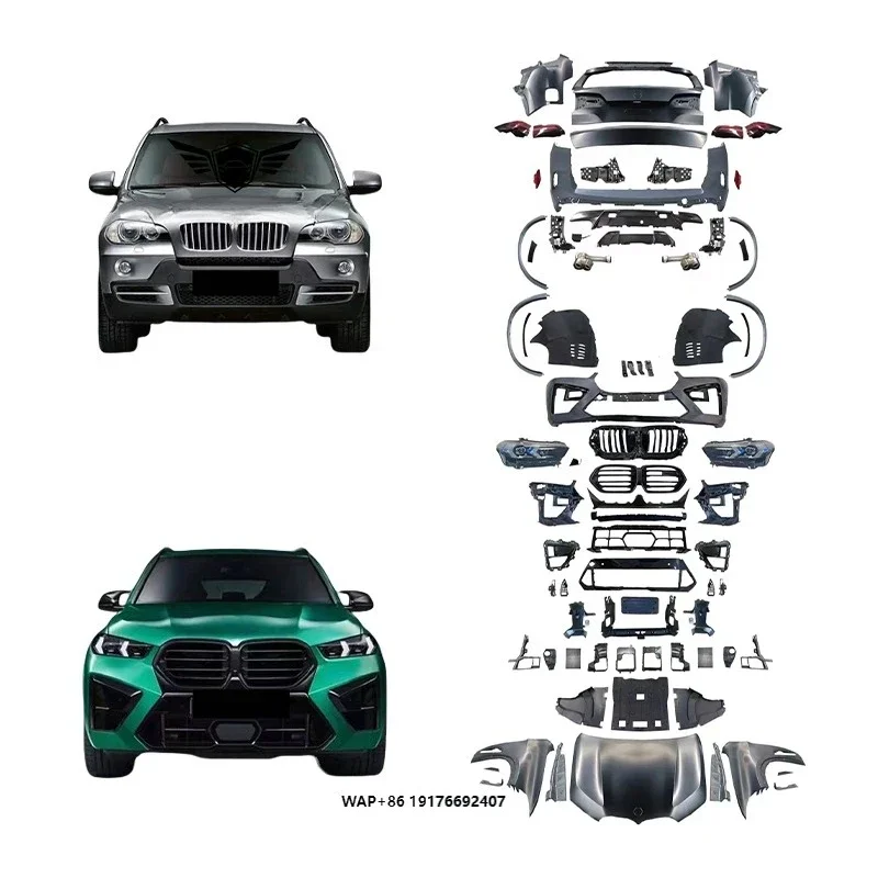 High Fitment Car Bumper New 2006-2013 for X5 E70 Upgrade to X5M F95 LCI 2024 Body Kit with Clips Clip-on