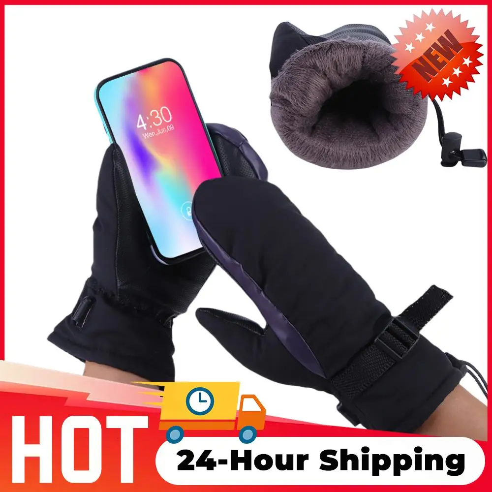 

Electric Heating Gloves USB Charging Electric Heated Gloves 3 Gear Temperature Winter Skiing Glove Touch Screen Motorcycle Glove